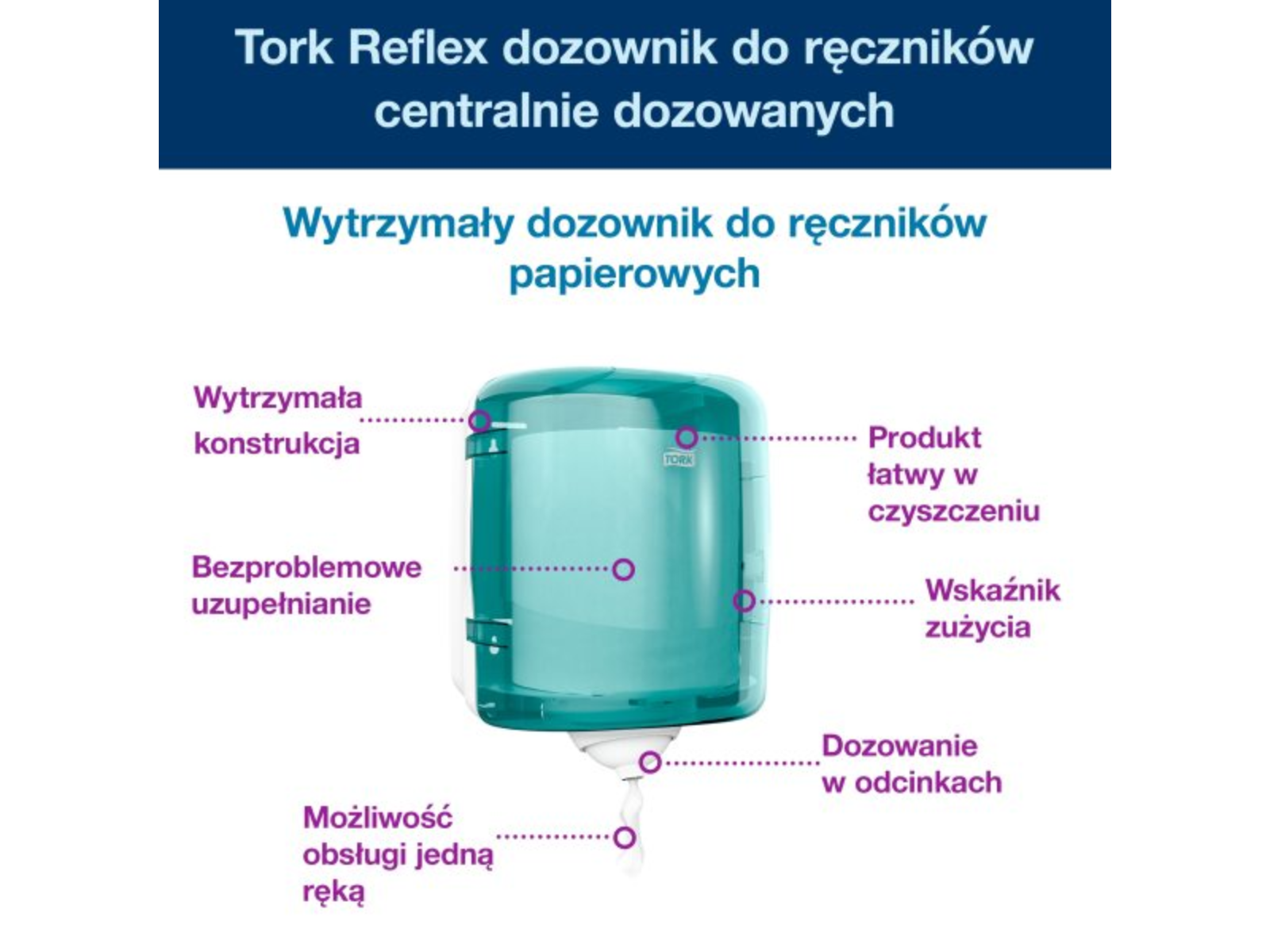 Dozownik M4 TORK REFLEX 473180 ZIELONY